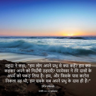 Picture 03 - उत्पत्ति 44:16 HINIRV - यहूदा ने कहा, “हम - Bible Verse Picture