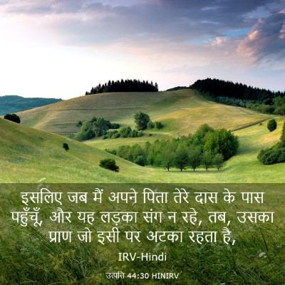 Picture 03 - उत्पत्ति 44:30 HINIRV - इसलिए जब मैं अपने - Bible Verse Picture