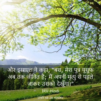 Picture 03 - उत्पत्ति 45:28 HINIRV - और इस्राएल ने कहा, - Bible Verse Picture