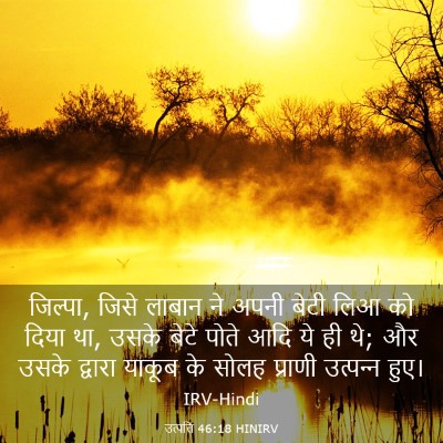 Picture 03 - उत्पत्ति 46:18 HINIRV - जिल्पा, जिसे लाबान - Bible Verse Picture