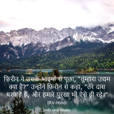 Picture 03 - उत्पत्ति 47:3 HINIRV - फ़िरौन ने उसके - Bible Verse Picture