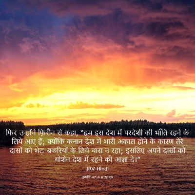 Picture 03 - उत्पत्ति 47:4 HINIRV - फिर उन्होंने - Bible Verse Picture