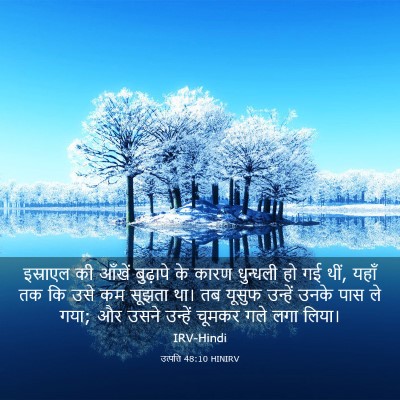 Picture 03 - उत्पत्ति 48:10 HINIRV - इस्राएल की आँखें - Bible Verse Picture