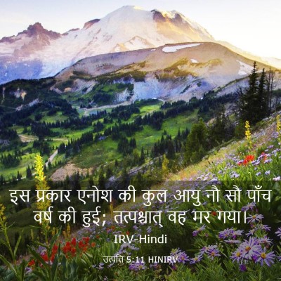 Picture 03 - उत्पत्ति 5:11 HINIRV - इस प्रकार एनोश की - Bible Verse Picture