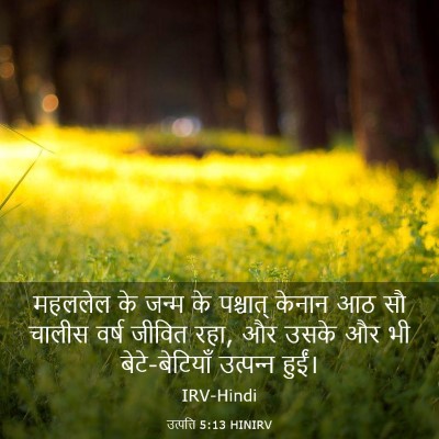 Picture 03 - उत्पत्ति 5:13 HINIRV - महललेल के जन्म के - Bible Verse Picture