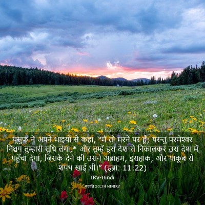 Picture 03 - उत्पत्ति 50:24 HINIRV - यूसुफ ने अपने - Bible Verse Picture