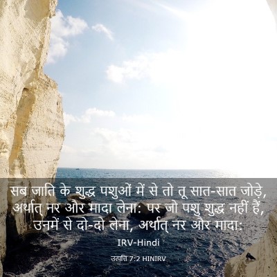Picture 03 - उत्पत्ति 7:2 HINIRV - सब जाति के शुद्ध - Bible Verse Picture