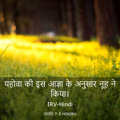 Picture 03 - उत्पत्ति 7:5 HINIRV - यहोवा की इस आज्ञा - Bible Verse Picture