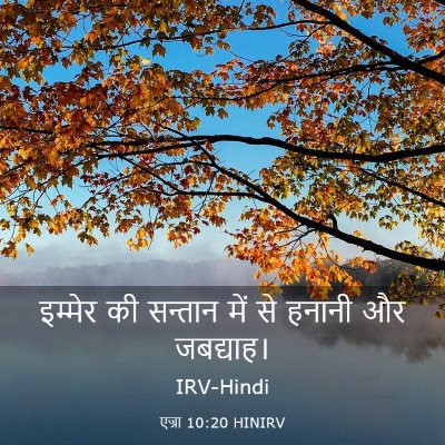 Picture 03 - एज्रा 10:20 HINIRV - इम्मेर की सन्तान - Bible Verse Picture