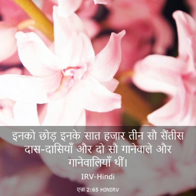 Picture 03 - एज्रा 2:65 HINIRV - इनको छोड़ इनके सात - Bible Verse Picture