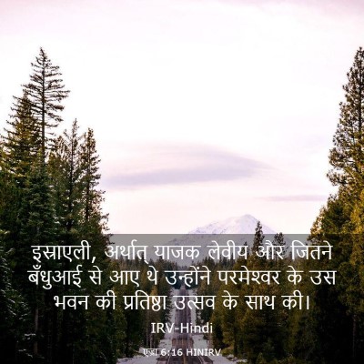 Picture 03 - एज्रा 6:16 HINIRV - इस्राएली, अर्थात् - Bible Verse Picture