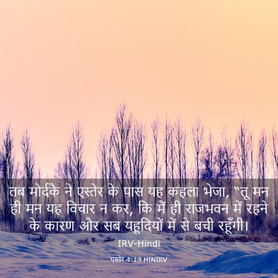 Picture 03 - एस्तेर 4:13 HINIRV - तब मोर्दकै ने - Bible Verse Picture