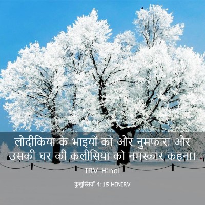 Picture 03 - कुलुस्सियों 4:15 HINIRV - लौदीकिया के - Bible Verse Picture