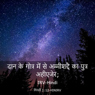 Picture 03 - गिनती 1:12 HINIRV - दान के गोत्र में से - Bible Verse Picture