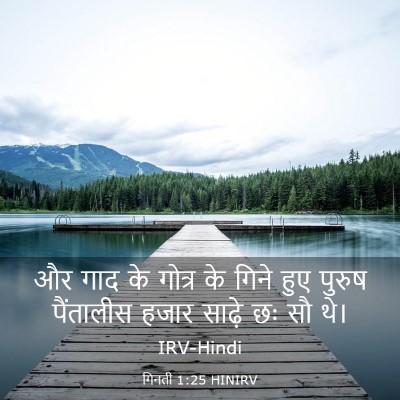Picture 03 - गिनती 1:25 HINIRV - और गाद के गोत्र के - Bible Verse Picture