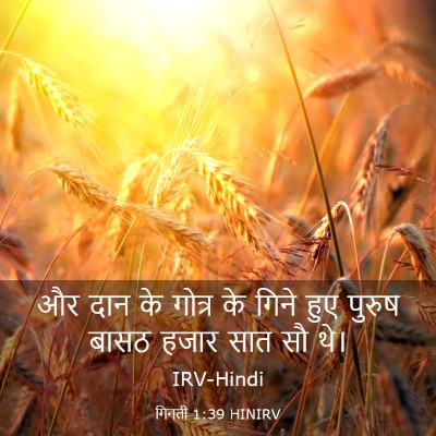 Picture 03 - गिनती 1:39 HINIRV - और दान के गोत्र के - Bible Verse Picture