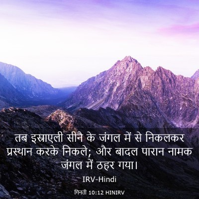 Picture 03 - गिनती 10:12 HINIRV - तब इस्राएली सीनै - Bible Verse Picture
