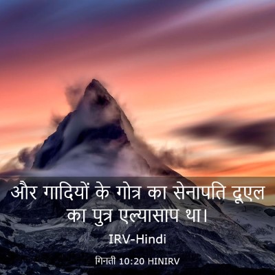 Picture 03 - गिनती 10:20 HINIRV - और गादियों के - Bible Verse Picture