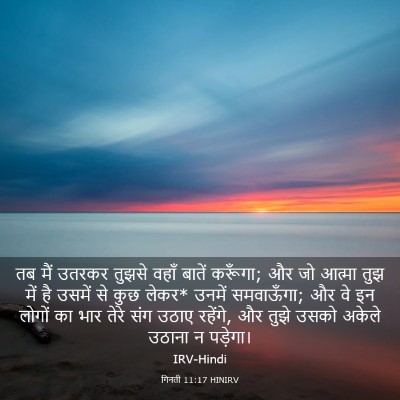 Picture 03 - गिनती 11:17 HINIRV - तब मैं उतरकर तुझसे - Bible Verse Picture