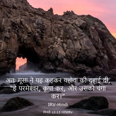 Picture 03 - गिनती 12:13 HINIRV - अतः मूसा ने यह कहकर - Bible Verse Picture