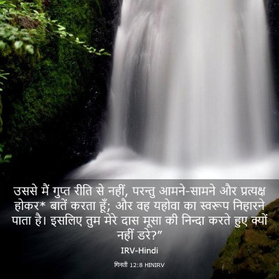 Picture 03 - गिनती 12:8 HINIRV - उससे मैं गुप्त - Bible Verse Picture