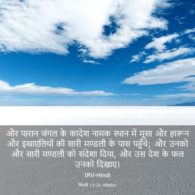 Picture 03 - गिनती 13:26 HINIRV - और पारान जंगल के - Bible Verse Picture