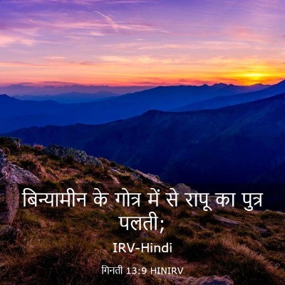 Picture 03 - गिनती 13:9 HINIRV - बिन्यामीन के - Bible Verse Picture
