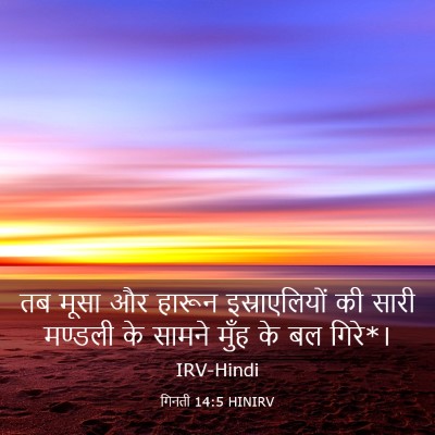 Picture 03 - गिनती 14:5 HINIRV - तब मूसा और हारून - Bible Verse Picture