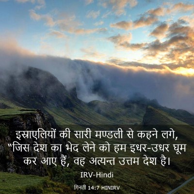 Picture 03 - गिनती 14:7 HINIRV - इस्राएलियों की - Bible Verse Picture