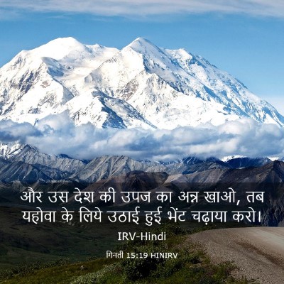Picture 03 - गिनती 15:19 HINIRV - और उस देश की उपज का - Bible Verse Picture