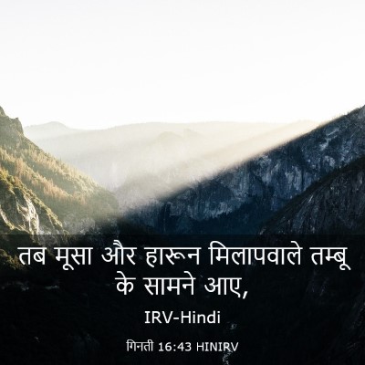 Picture 03 - गिनती 16:43 HINIRV - तब मूसा और हारून - Bible Verse Picture