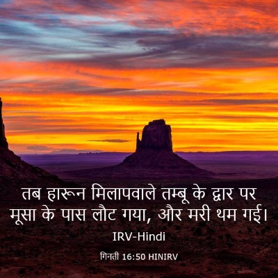 Picture 03 - गिनती 16:50 HINIRV - तब हारून - Bible Verse Picture