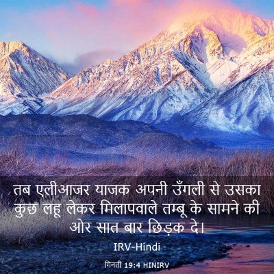 Picture 03 - गिनती 19:4 HINIRV - तब एलीआजर याजक - Bible Verse Picture
