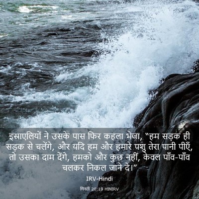 Picture 03 - गिनती 20:19 HINIRV - इस्राएलियों ने - Bible Verse Picture
