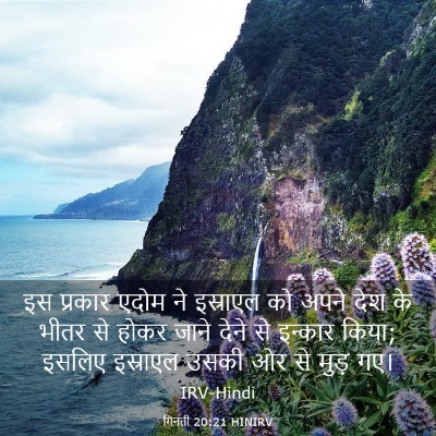 Picture 03 - गिनती 20:21 HINIRV - इस प्रकार एदोम ने - Bible Verse Picture