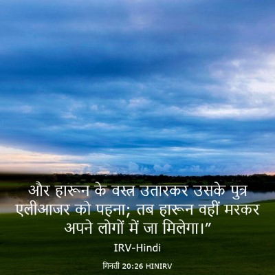 Picture 03 - गिनती 20:26 HINIRV - और हारून के वस्त्र - Bible Verse Picture