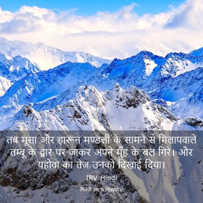 Picture 03 - गिनती 20:6 HINIRV - तब मूसा और हारून - Bible Verse Picture
