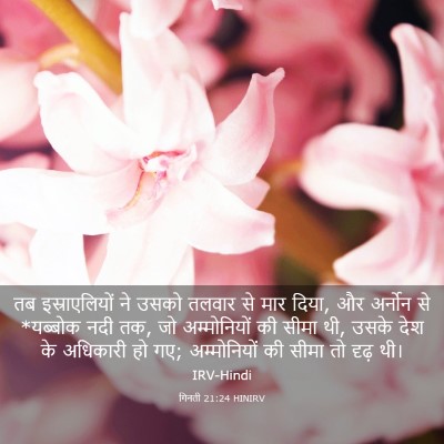 Picture 03 - गिनती 21:24 HINIRV - तब इस्राएलियों ने - Bible Verse Picture
