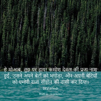 Picture 03 - गिनती 21:29 HINIRV - हे मोआब, तुझ पर हाय! - Bible Verse Picture