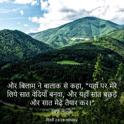 Picture 03 - गिनती 23:29 HINIRV - और बिलाम ने बालाक - Bible Verse Picture