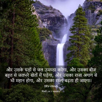Picture 03 - गिनती 24:7 HINIRV - और उसके घड़ों से जल - Bible Verse Picture