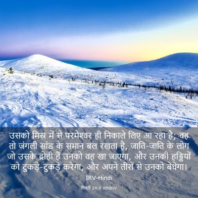 Picture 03 - गिनती 24:8 HINIRV - उसको मिस्र में से - Bible Verse Picture