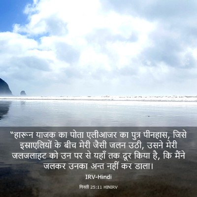 Picture 03 - गिनती 25:11 HINIRV - “हारून याजक का - Bible Verse Picture