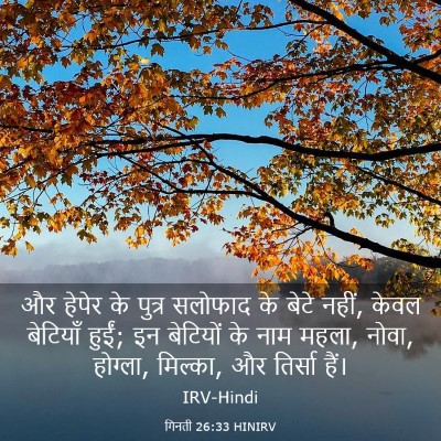 Picture 03 - गिनती 26:33 HINIRV - और हेपेर के पुत्र - Bible Verse Picture