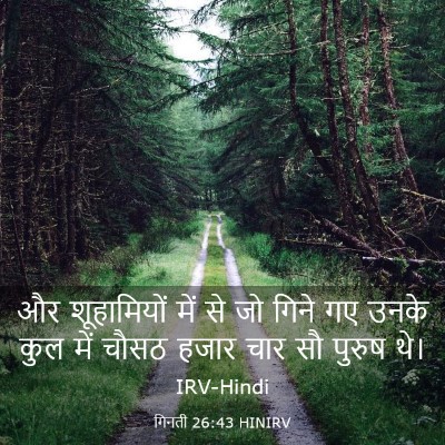 Picture 03 - गिनती 26:43 HINIRV - और शूहामियों में - Bible Verse Picture