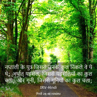 Picture 03 - गिनती 26:48 HINIRV - नप्ताली के पुत्र - Bible Verse Picture