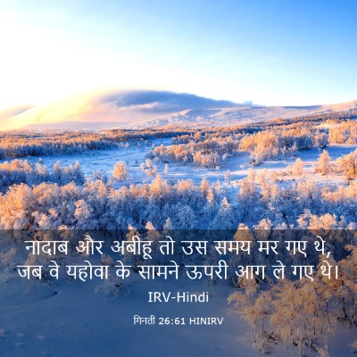 Picture 03 - गिनती 26:61 HINIRV - नादाब और अबीहू तो - Bible Verse Picture