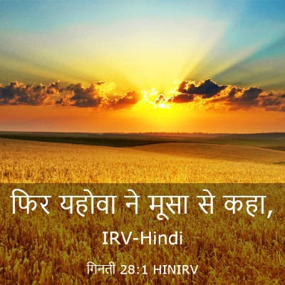 Picture 03 - गिनती 28:1 HINIRV - फिर यहोवा ने मूसा - Bible Verse Picture