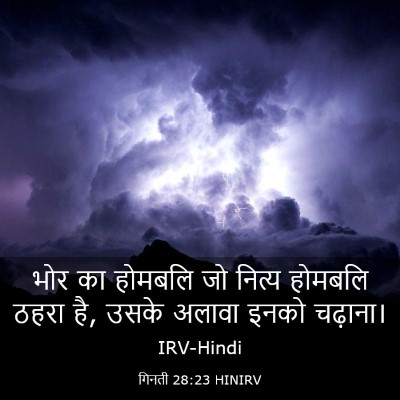 Picture 03 - गिनती 28:23 HINIRV - भोर का होमबलि जो - Bible Verse Picture