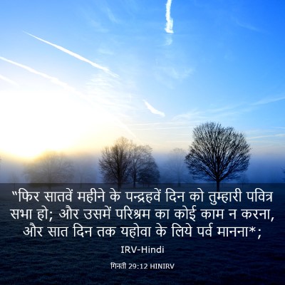 Picture 03 - गिनती 29:12 HINIRV - “फिर सातवें महीने - Bible Verse Picture